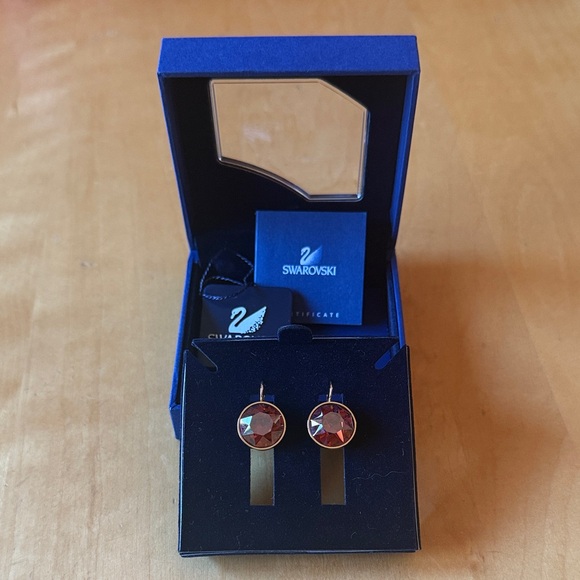 Swarovski Jewelry - Swarovski Gold Earrings with Vibrant by Crystals